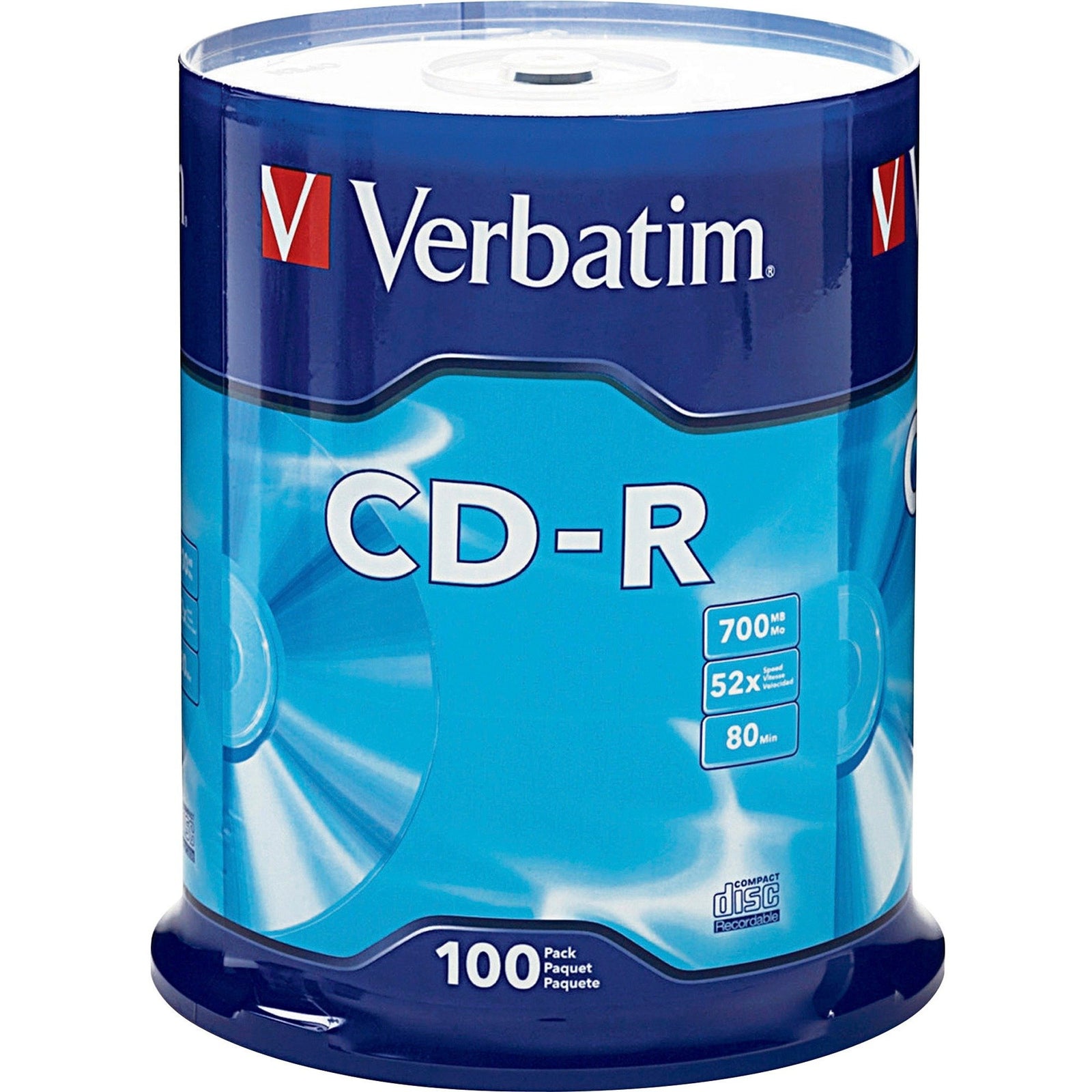 Verbatim Americas Llc Verbatim Cd-r 700mb 52x With Branded Surface-100pk Spindle