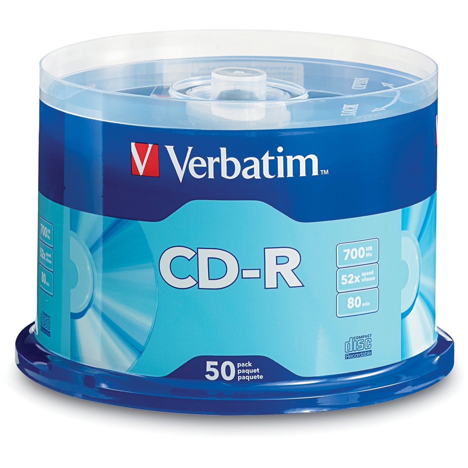 Verbatim Americas Llc Verbatim Cd-r 700mb 52x With Branded Surface-50pk Spindle