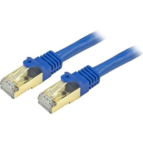 StarTech.com 10 ft Cat6a Patch Cable - Shielded (STP) - Blue - 10Gb Snagless Cat 6a Ethernet Patch Cable