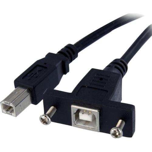 StarTech.com 1 ft Panel Mount USB Cable B to B - F-M