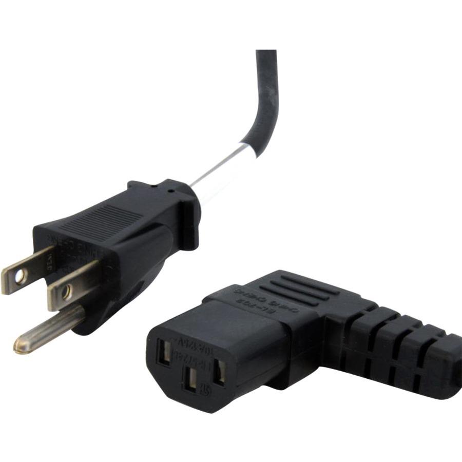 StarTech.com 10 ft Standard Computer Power Cord - NEMA 5-15P to Right Angle C13