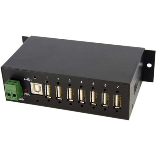 StarTech.com Mountable Rugged Industrial 7 Port USB Hub