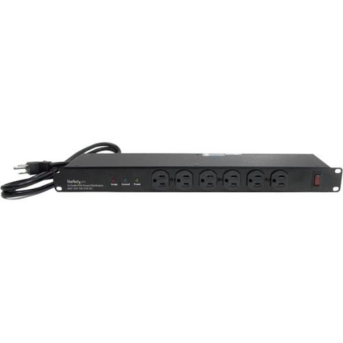 StarTech.com Rackmount PDU with 16 Outlets and Surge Protection - 19in Power Distribution Unit - 1U