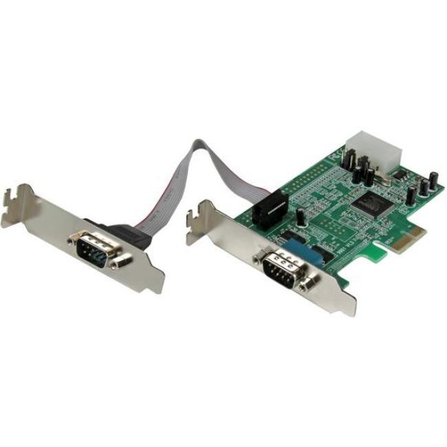 StarTech.com 2 Port Low Profile PCI Express Serial Card - 16550