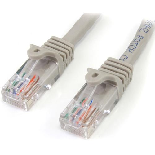 StarTech.com 15 ft Gray Snagless Cat5e UTP Patch Cable