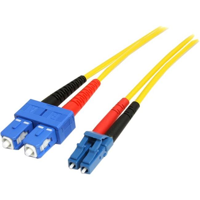 StarTech.com 1m Fiber Optic Cable - Single-Mode Duplex 9-125 - LSZH - LC-SC - OS1 - LC to SC Fiber Patch Cable