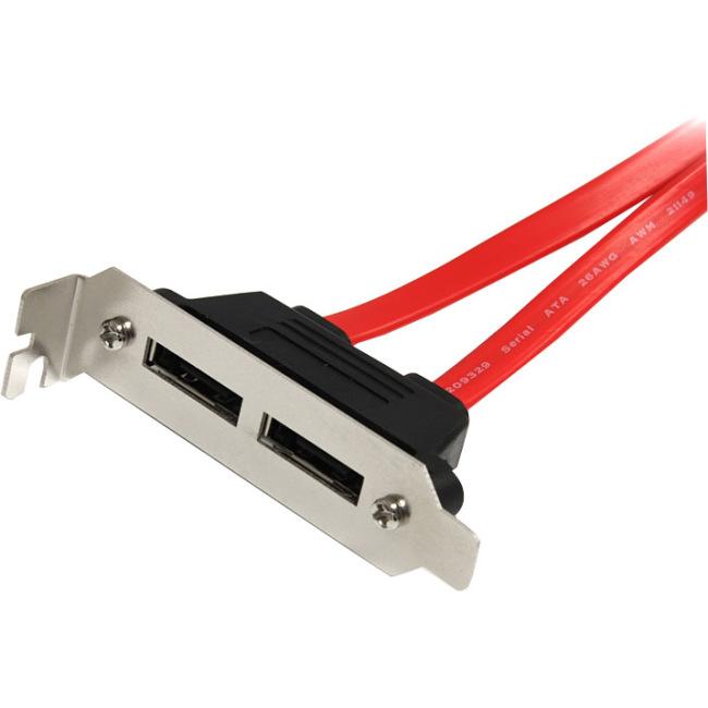 StarTech.com 2 Port Low Profile SATA to eSATA Plate Adapter