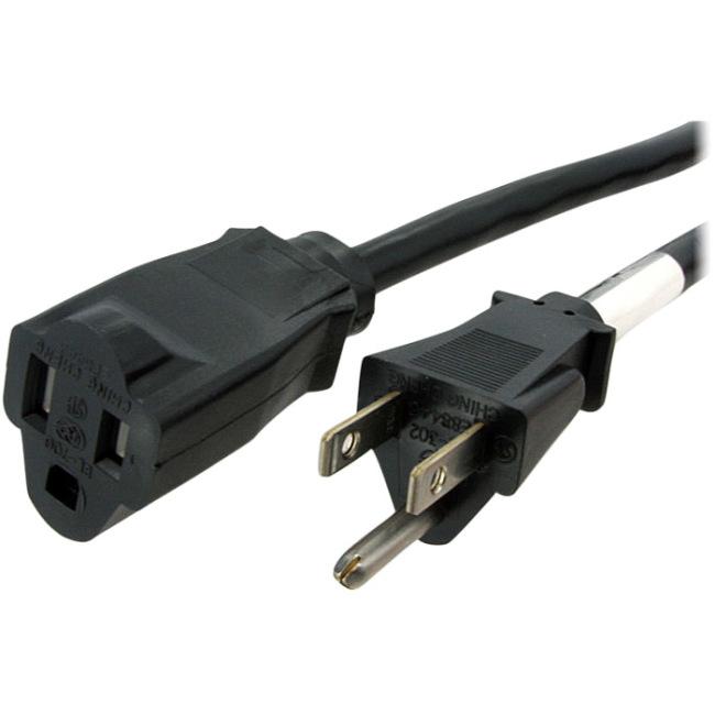 StarTech.com 15 ft Power Cord Extension - NEMA 5-15R to NEMA 5-15P