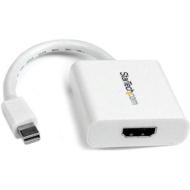 StarTech.com Mini DisplayPort to HDMI Video Adapter Converter - White