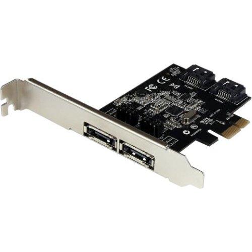 StarTech.com 2 Port PCI Express SATA 6 Gbps eSATA Controller Card - Dual Port PCIe SATA III Card - 2 Int-2 Ext