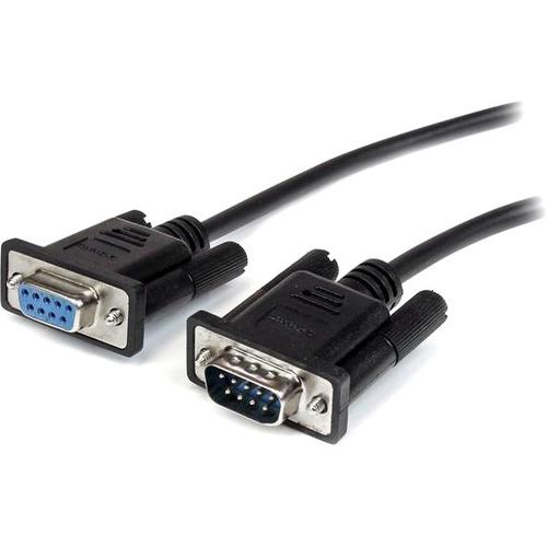 StarTech.com 0.5m Black Straight Through DB9 RS232 Serial Cable - M-F