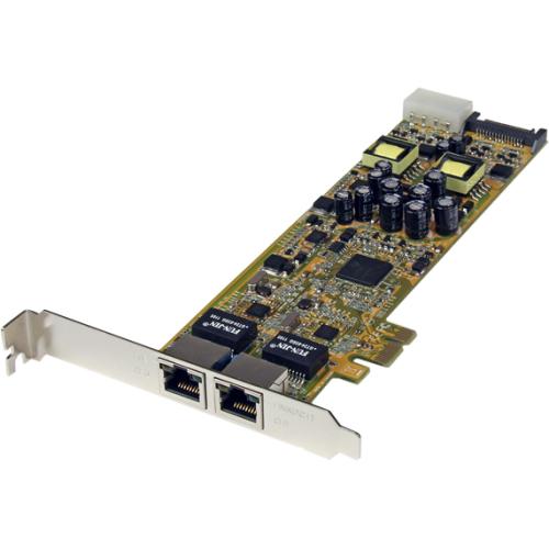 StarTech.com Dual Port PCI Express Gigabit Ethernet PCIe Network Card Adapter - PoE-PSE