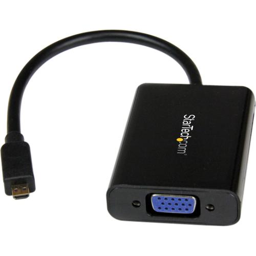 StarTech.com Micro HDMI® to VGA Adapter Converter with Audio for Smartphones - Ultrabooks - Tablets - 1920x1080