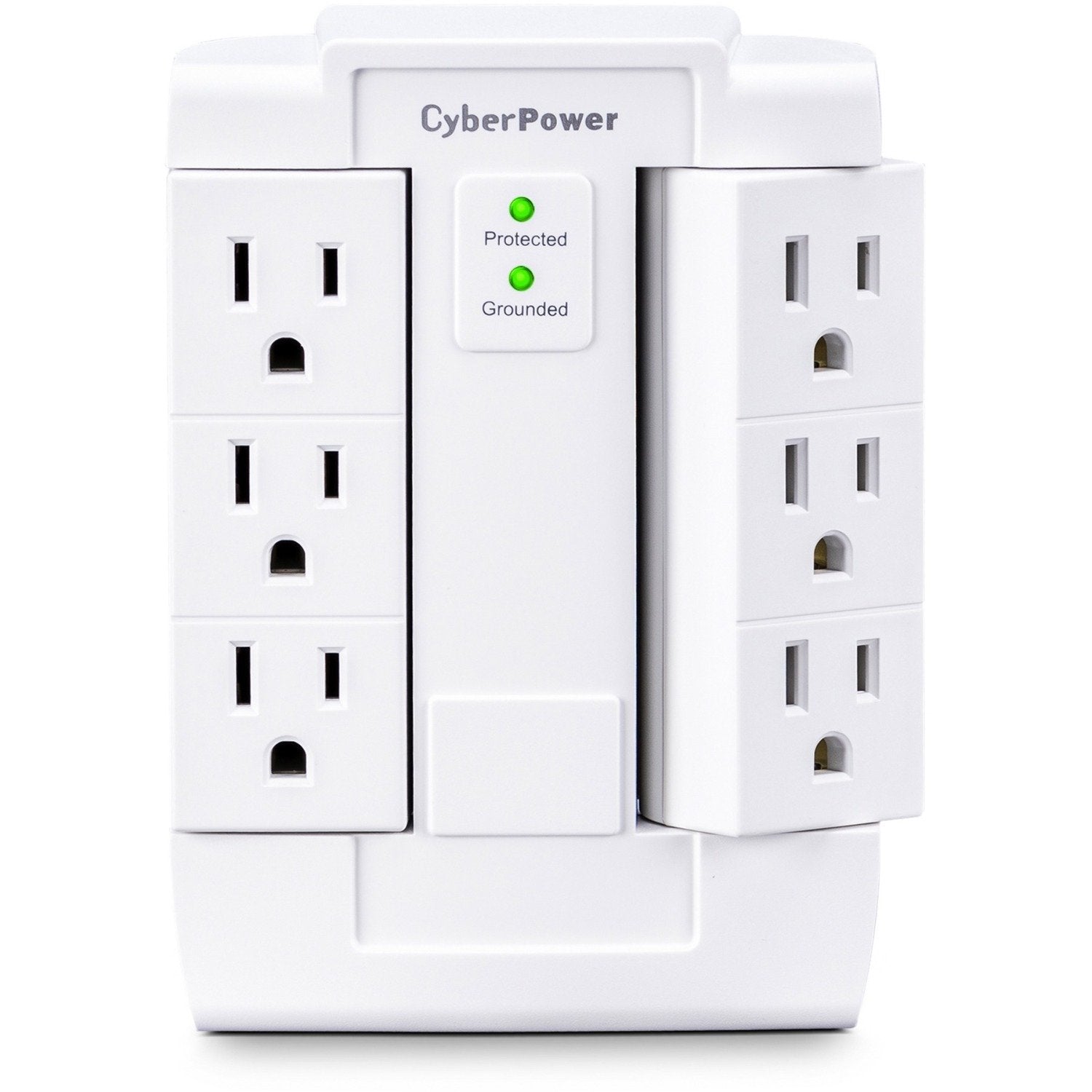 CyberPower CSB600WS Essential 6-Outlets Surge Suppressor Wall Tap and Swivel Outputs - Plain Brown Boxes