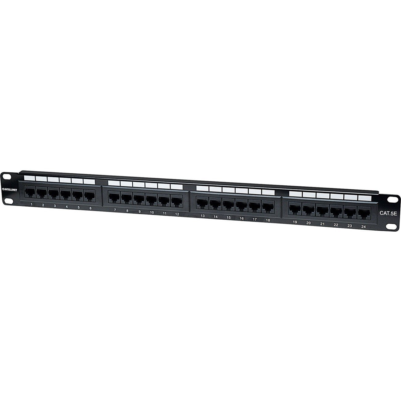 Intellinet Network Solutions 24-Port Rackmount Cat5e UTP 110-Krone Patch Panel, 1U