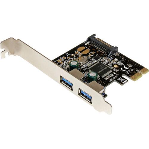 StarTech.com 2 Port PCI Express PCIe SuperSpeed USB 3.0 Controller Card w- SATA Power