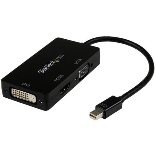 StarTech.com Mini DisplayPort Adapter - 3-in-1 - 1080p - Monitor Adapter - Mini DP to HDMI - VGA - DVI Adapter Hub