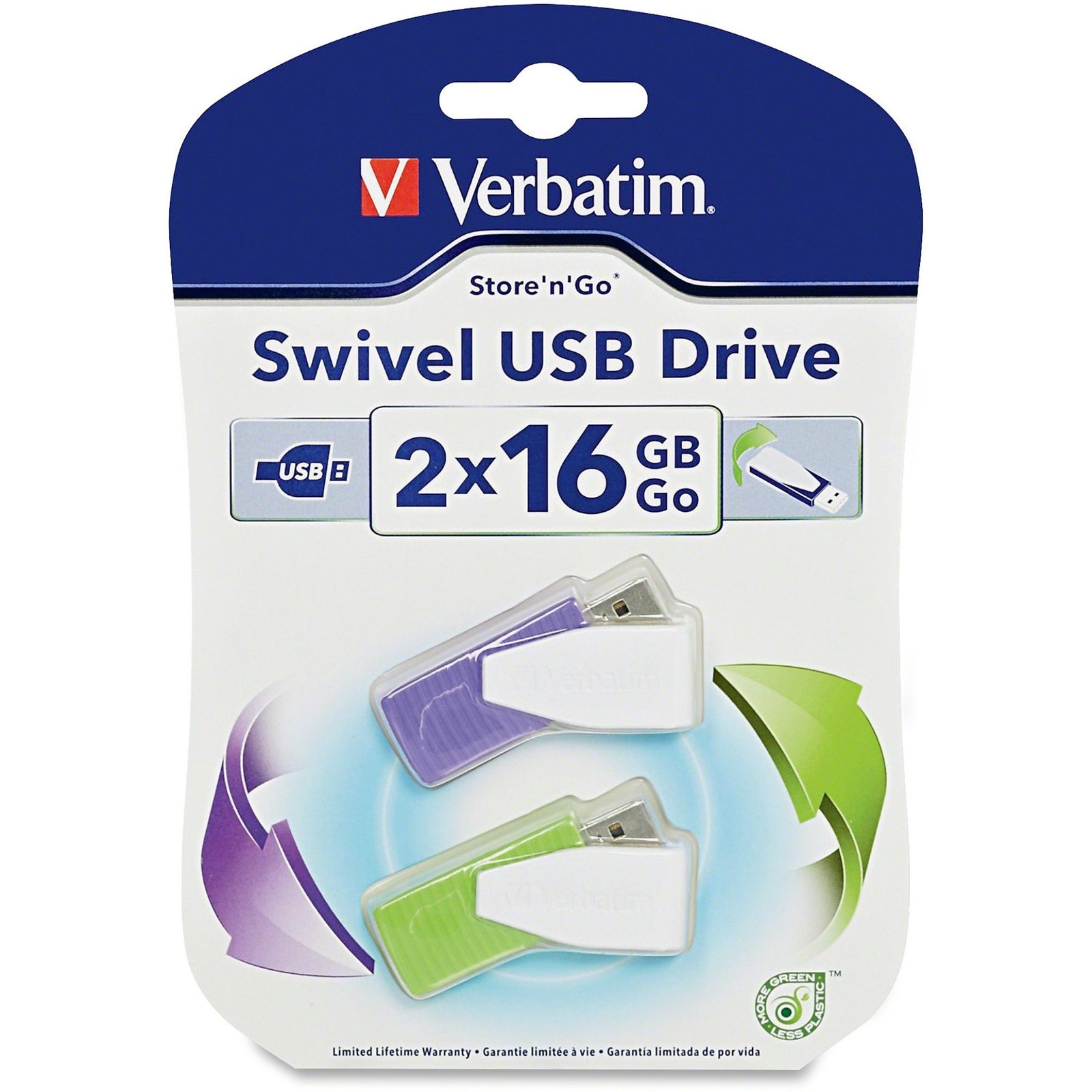 Verbatim Americas Llc Storengo Swvl 16gb Usb Drv 2pk Gr Vlt