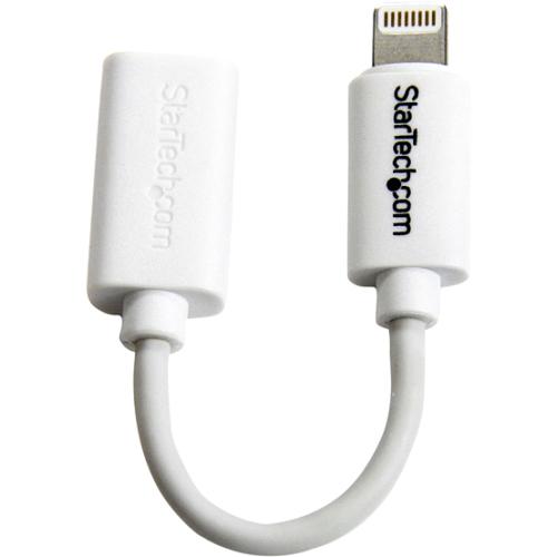 StarTech.com White Micro USB to Apple 8-pin Lightning Connector Adapter for iPhone - iPod - iPad