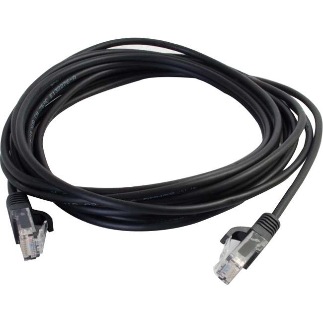 C2G 1.5ft Cat5e Snagless Unshielded (UTP) Slim Network Patch Cable - Black