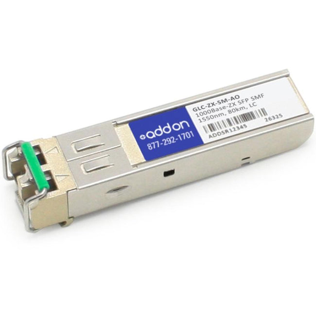 AddOn Cisco GLC-ZX-SM Compatible TAA Compliant 1000Base-ZX SFP Transceiver (SMF, 1550nm, 80km, LC)