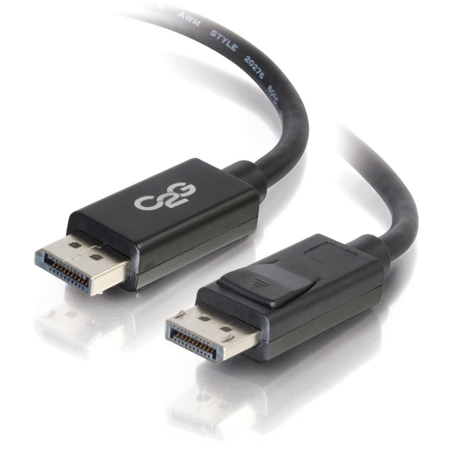 C2G DisplayPort Cable with Latches - 4K - 8K - UHD - Black