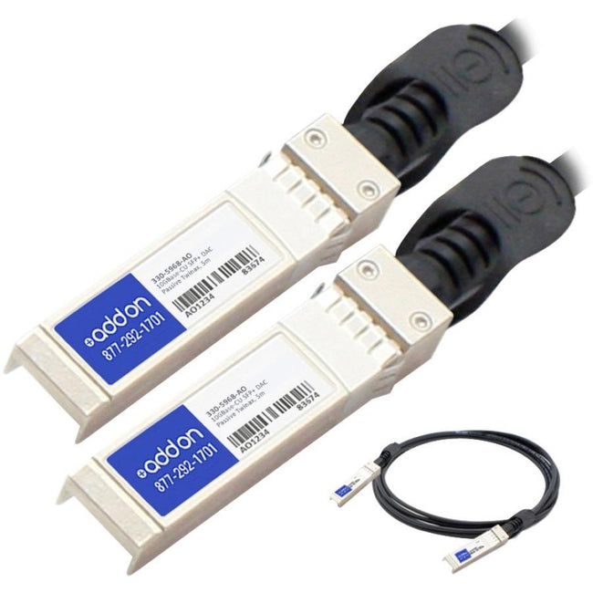 AddOn Dell 330-5968 Compatible TAA Compliant 10GBase-CU SFP+ to SFP+ Direct Attach Cable (Passive Twinax, 5m)