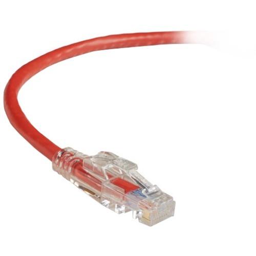 Black Box GigaBase 3 CAT5e 350-MHz Lockable Patch Cable (UTP), Red, 50-ft. (15.2-m)