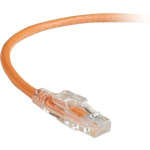 Black Box GigaTrue 3 CAT6 550-MHz Lockable Patch Cable (UTP), Orange, 30-ft. (9.1-m)