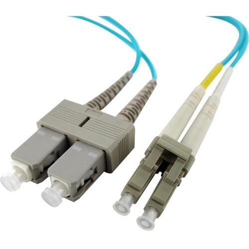 Axiom LC-SC Multimode Duplex OM4 50-125 Fiber Optic Cable 7m