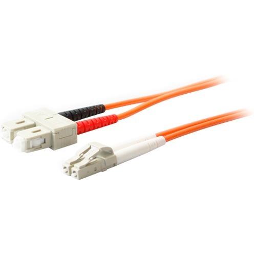 AddOn 2m LC (Male) to SC (Male) Orange OM1 Duplex Fiber OFNR (Riser-Rated) Patch Cable