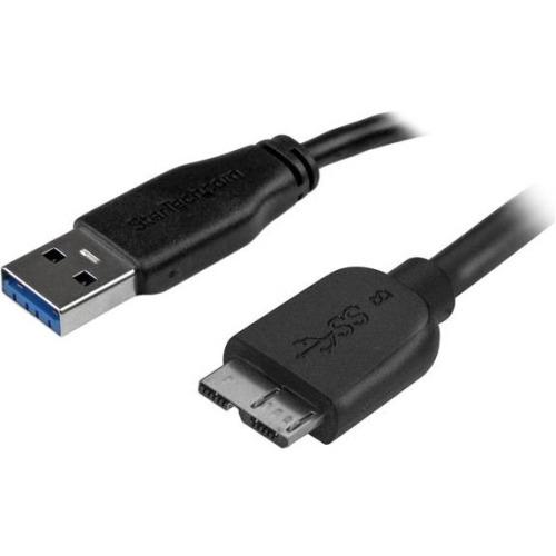 StarTech.com 15cm (6in) Short Slim SuperSpeed USB 3.0 A to Micro B Cable - M-M