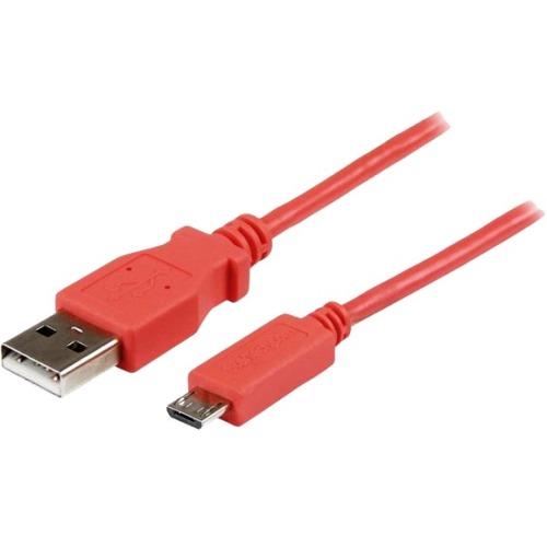 StarTech.com 1m Pink Mobile Charge Sync USB to Slim Micro USB Cable for Smartphones and Tablets - A to Micro B M-M