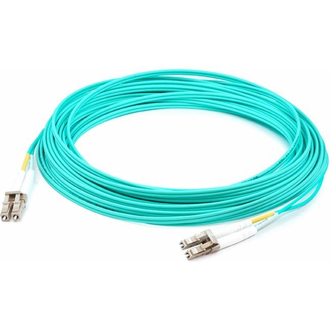 AddOn 1m LC (Male) to LC (Male) Aqua OM3 Duplex Fiber OFNR (Riser-Rated) Patch Cable