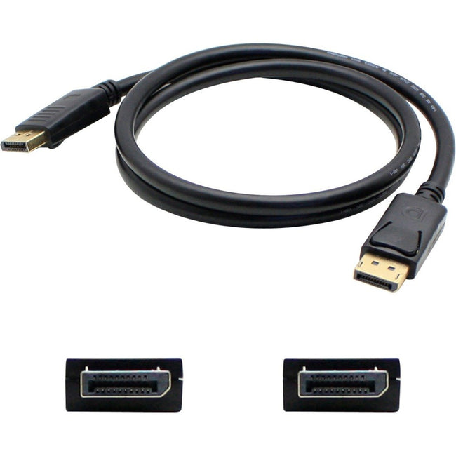 AddOn 5-Pack of 10ft DisplayPort Male to Male Black Cables