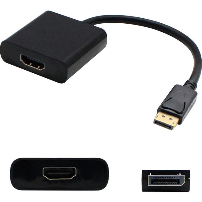 AddOn 5-Pack of 8in DisplayPort Male to HDMI Female Black Adapter Cables (Requires DP++)