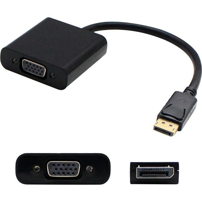 AddOn 5-Pack of 8in DisplayPort Male to VGA Female Black Adapters