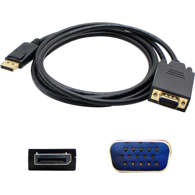 AddOn 6ft DisplayPort Male to VGA Male Black Adapter Cable