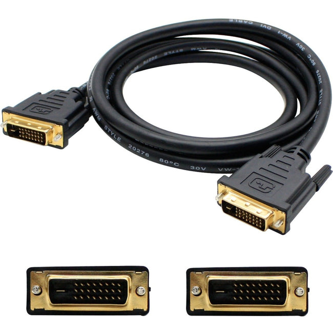 AddOn 1ft DVI-D Male to Male Black Cable