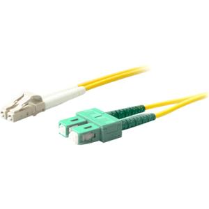 AddOn 5m ASC (Male) to LC (Male) Yellow OS1 Duplex Fiber OFNR (Riser-Rated) Patch Cable