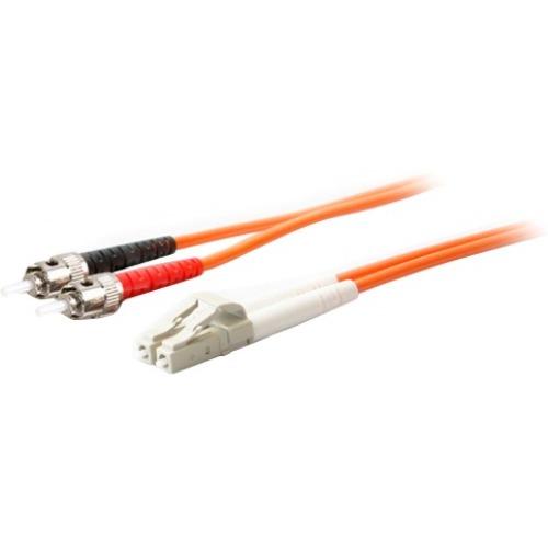 AddOn 1m LC (Male) to ST (Male) Orange OM1 Duplex Fiber OFNR (Riser-Rated) Patch Cable