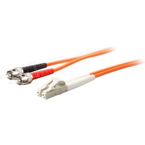 AddOn 5m LC (Male) to ST (Male) Orange OM1 Duplex Fiber OFNR (Riser-Rated) Patch Cable