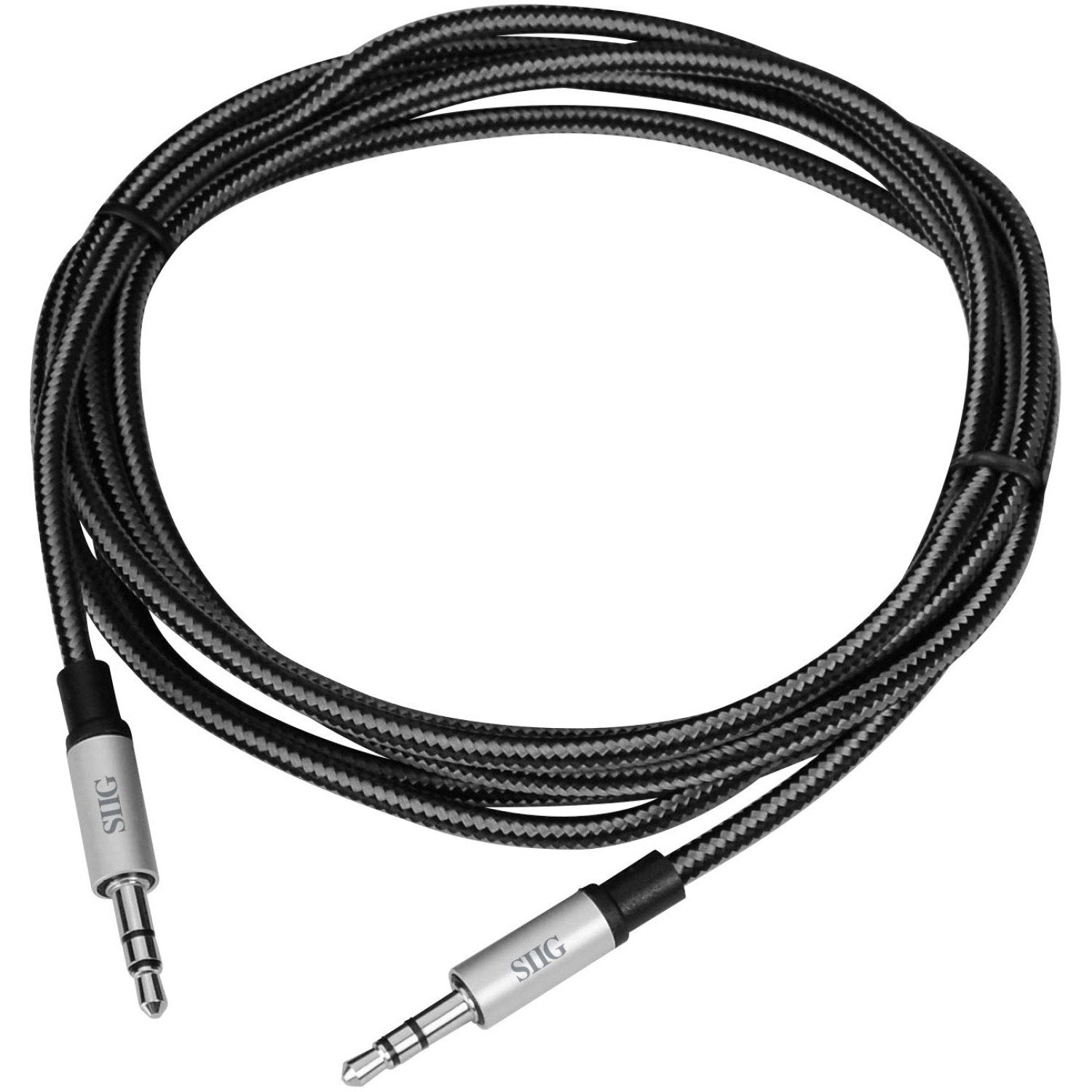 SIIG Woven Fabric Braided 3.5mm Stereo Aux Cable (M-M) - 2M