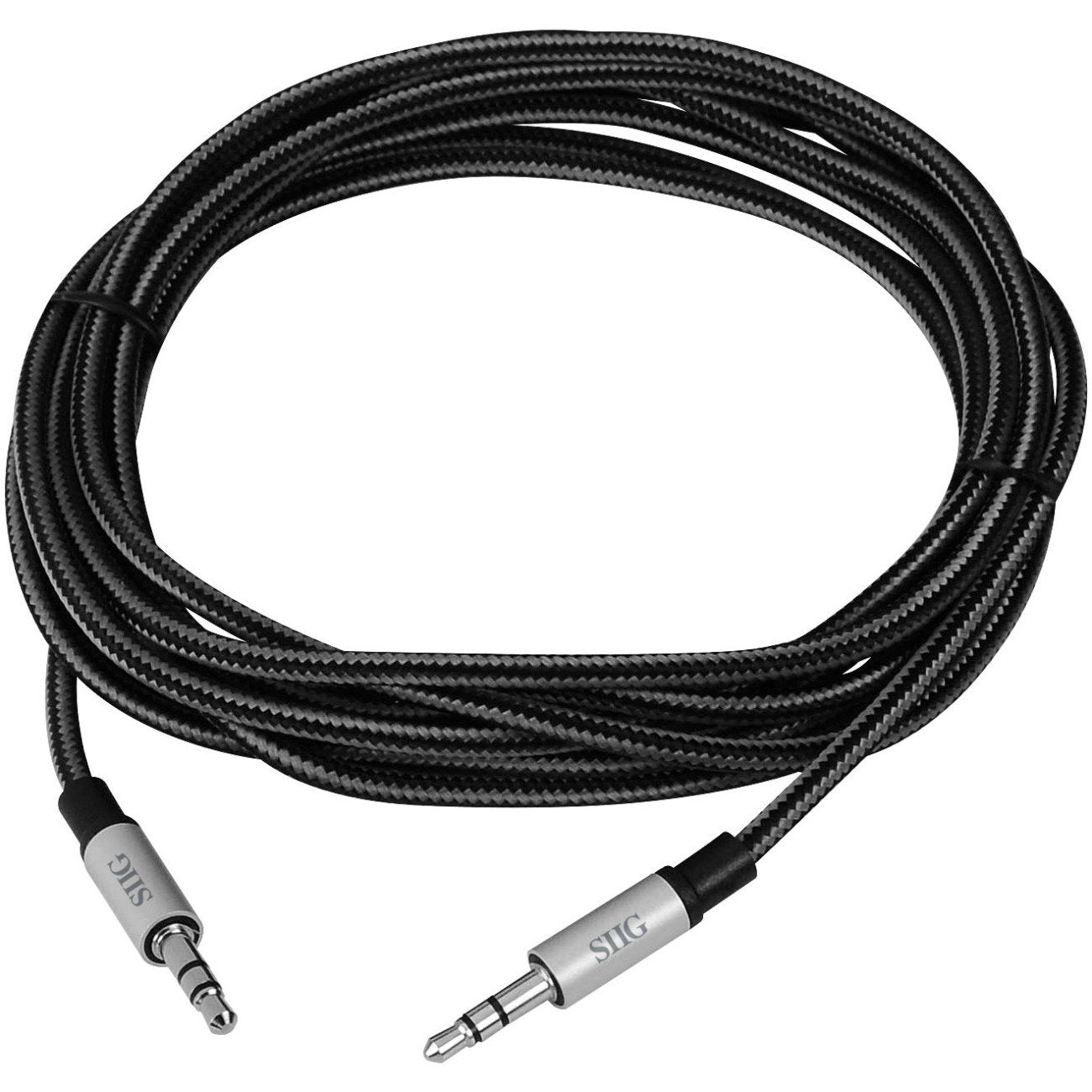 SIIG Woven Fabric Braided 3.5mm Stereo Aux Cable (M-M) - 3M