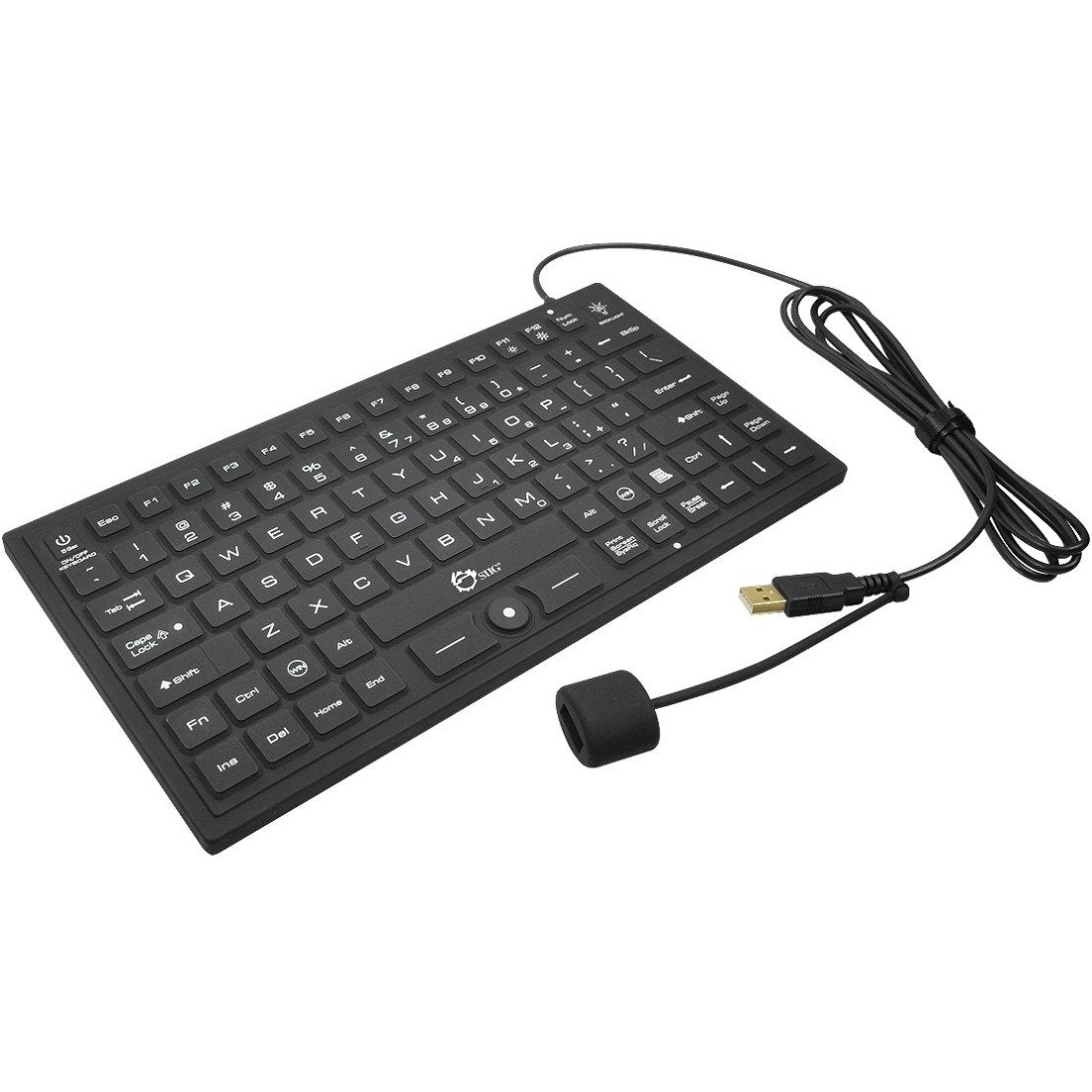 SIIG Industrial-Medical Grade Washable Backlit Keyboard with Pointing Device