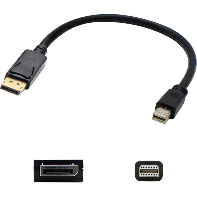 AddOn 6ft Mini-DisplayPort Male to DisplayPort Male Black Adapter Cable