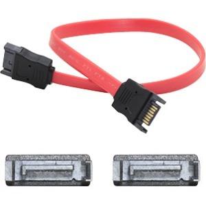 AddOn 5-pack of 46cm (1.5ft) SATA Male to Male Red Serial Cables