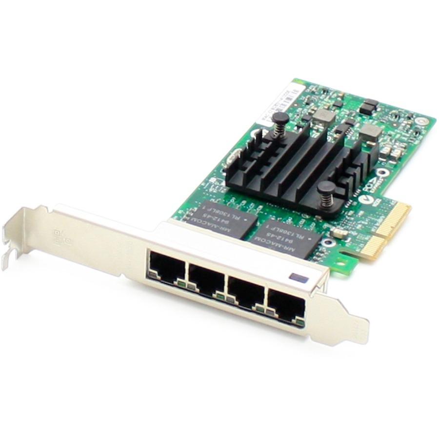 AddOn HP 593722-B21 Comparable 10-100-1000Mbs Quad Open RJ-45 Port 100m PCIe x4 Network Interface Card
