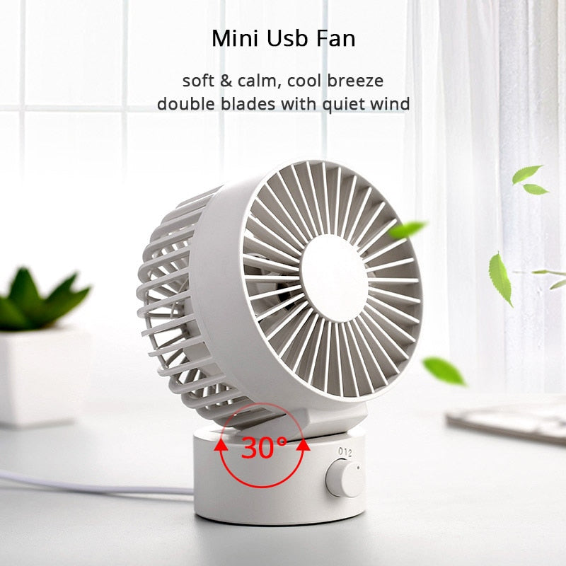 USB Fan Mini USB Fan For Office Home Portable Computer PC Fans With Double Side Fans Blades Blower