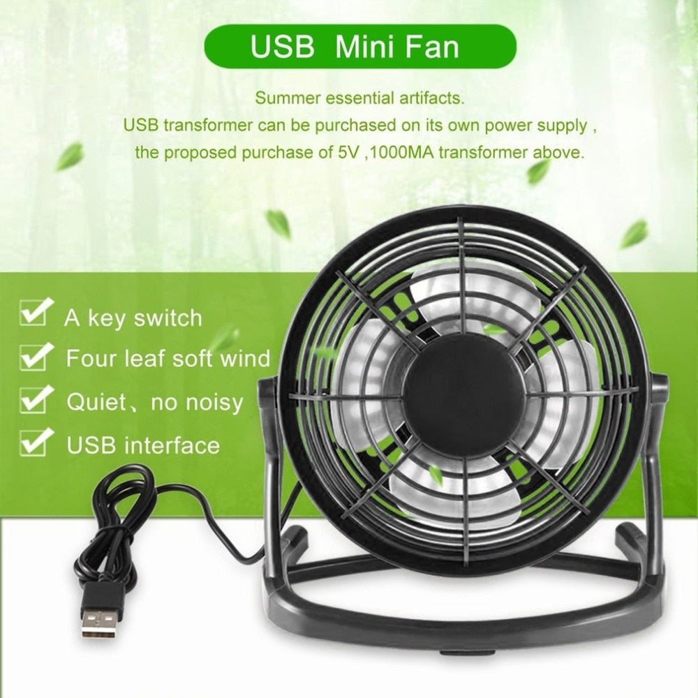 Mini USB Fan Cooler Cooling Mini Desk Fan Portable Desk Mini Fan Super Mute Coolerfor Notebook Laptop Computer With key switch